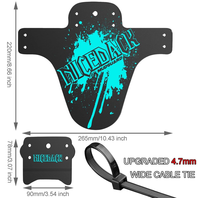 NICEDACK Mud Guard, 2Pcs MTB Bicycle Mudguards for 26" 650B
