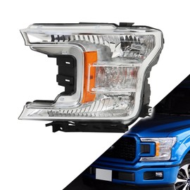 LABLT Headlight Assembly Replacement for 2018-2020 F150 Headlight Halogen Left Driver Side KL3Z13008D