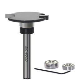 Top Bearing Slot Cutter Router Bit - 1/4 Inch Shank, with 2 Bearings 3/4" and 5/8", Cutting Height 5/32", Wood Slotting Cutter Bit, for Groove Edges