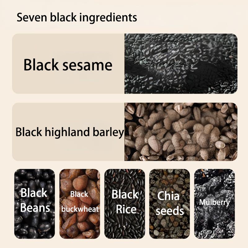 XCVFDVOR Black Sesame Walnut Black Bean Powder Black Sesame Powder