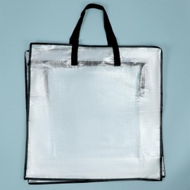 QWORK Moving Storage Bags, 5 Pack Heavy-Duty Wreath Storage Bag - 25 Gallon Capacity, Wreath Comforter Blankets Storage Bag