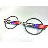 AUTO 2PC Black Front Rear Gas Lid Blue Cross US