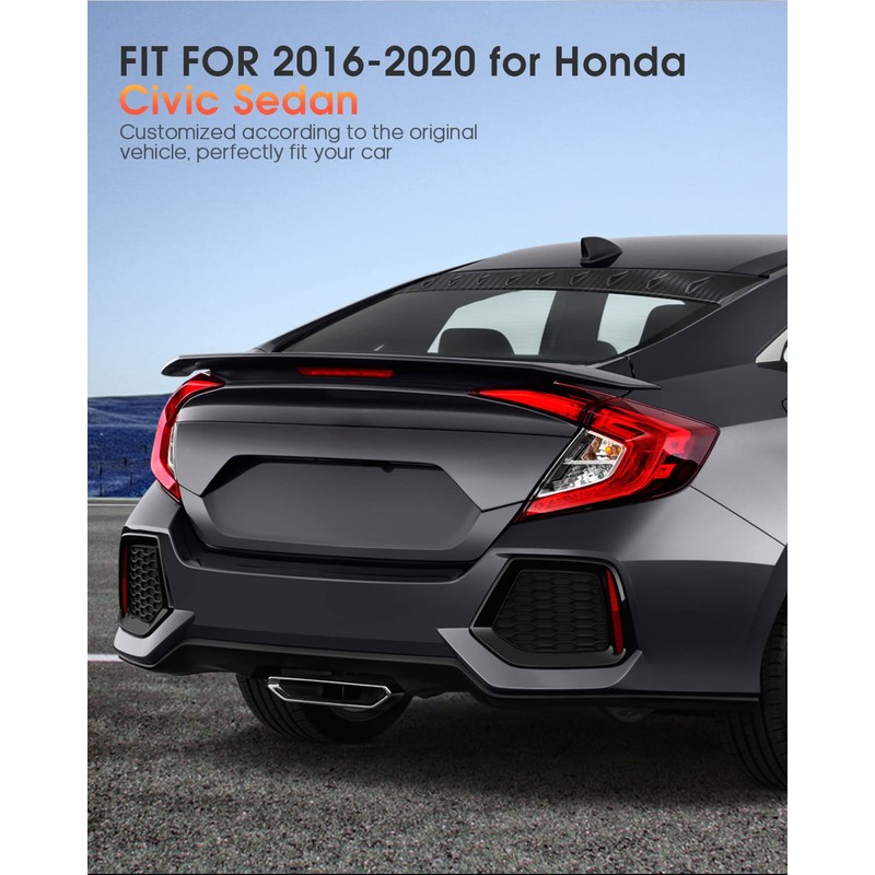 FINDAUTO ABS Rear Roof 9 Shark Fin Style Spoiler Wing
