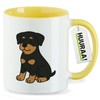 Huuraa Keramiktasse Rottweiler Rotti Comic Geschenk 330ml Gelb Rottweiler Überraschung