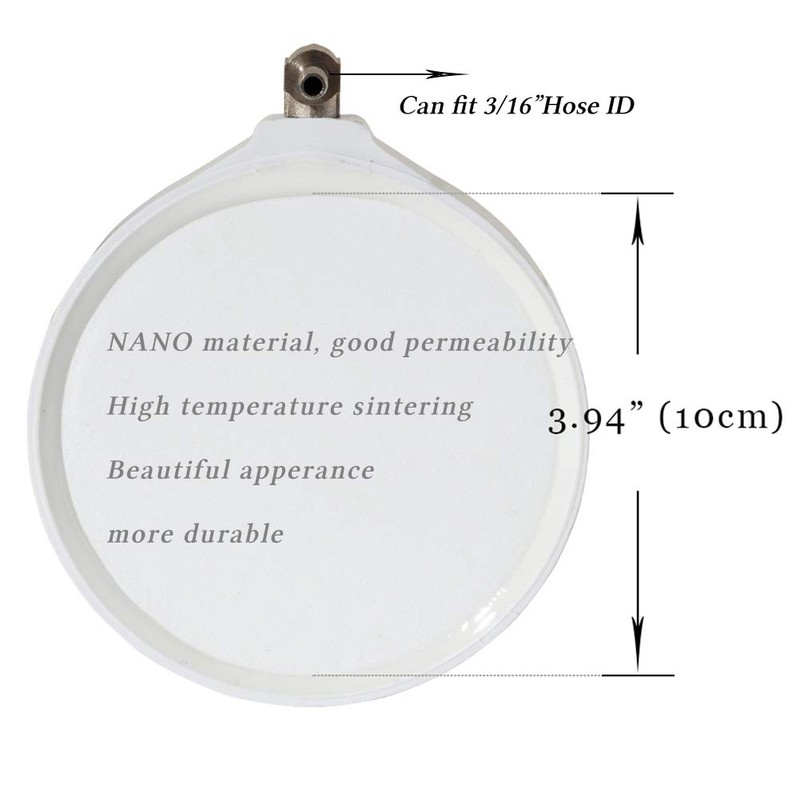 Quickun 4 Inch Nano White Air Stone Micro Bubble Ultra-High