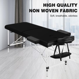 Massage Table Sheets Waterproof and Oil Proof Disposable SPA Bed Sheets Non-Woven Fabric Lash Bed Cover 31" X 70" (20 Black)