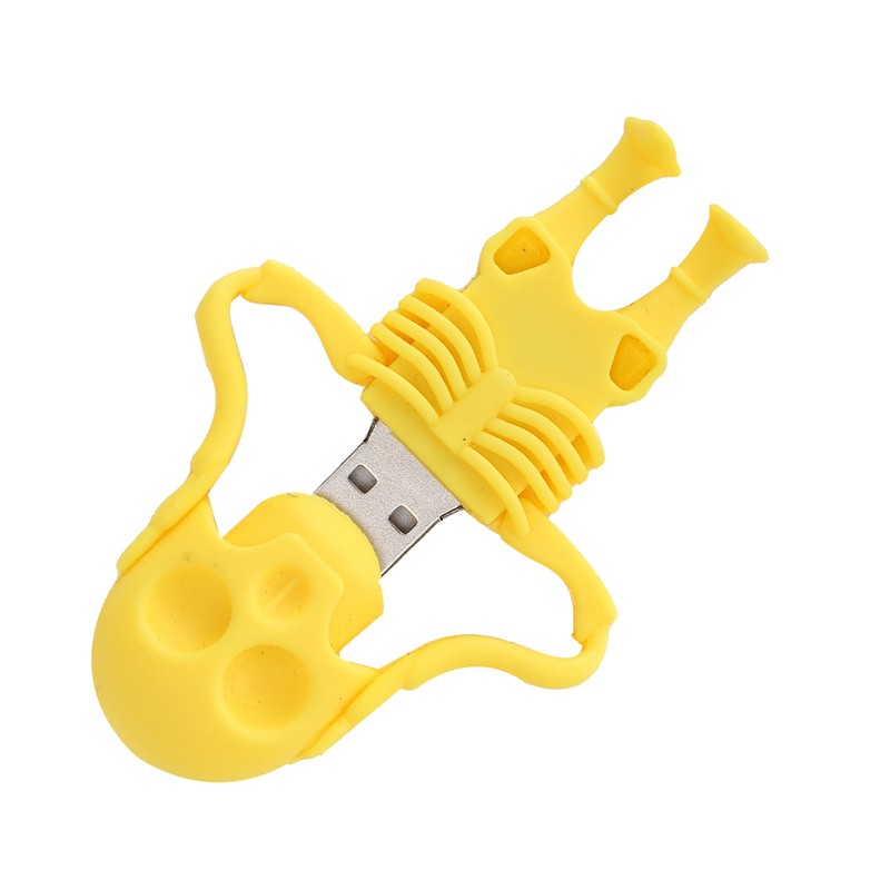 Cartoon U Disk Yellow Skull Appearance High Speed Bulk Storage