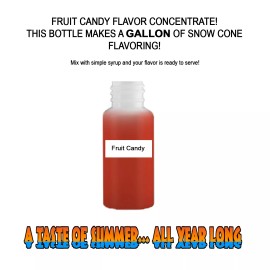 Summer Snow Entertainment FRUIT CANDY MIX SNOW CONE/SHAVED ICE FLAVOR CONCENTRATE MAKES 1 GALLON