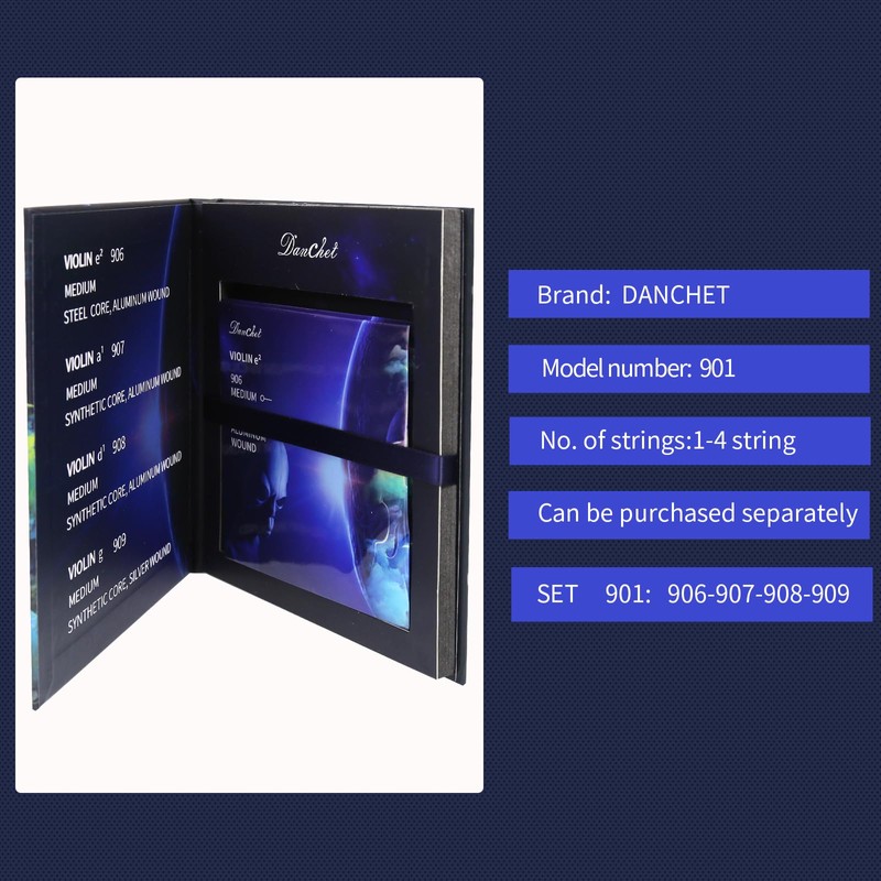 Danchet Violin Strings 4/4 Full Set Professional Performance Grade, Ball