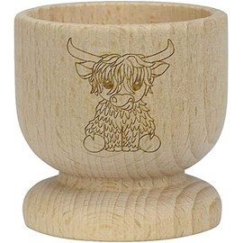 'Highland Cow' Wooden Egg Cup (EC00022844)