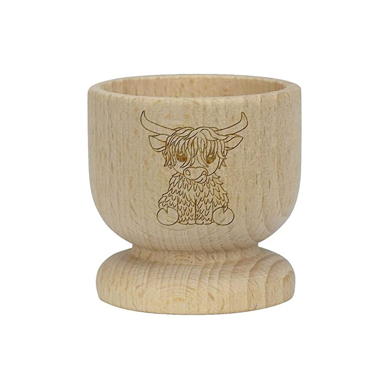 'Highland Cow' Wooden Egg Cup (EC00022844)