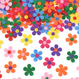 ZYWQ 100Pcs Felt Flowers Fabric Flower Embellishments for Knitting Handmade Craft DIY,28mm,Multicolor