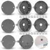 Juexica 4 Set 4'' Round Electrical Box with 4.3'' Blank