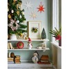 BRUBAKER 6 Paper Stars Christmas - Poinsettia Decoration Set -