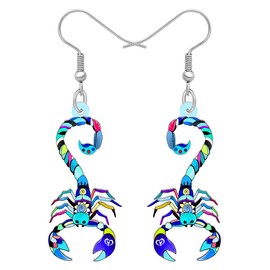 LONYOO Acrylic Zodiac Sign Earrings Dangle Jewellery Anime Animals 12 Constellation Earrings Gifts for Women Girls Bestie Charms, Acrylic, No Gemstone