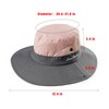 Kids Girls Ponytail Sun Hat Outdoor UV-Protection Foldable Mesh Wide-Brim