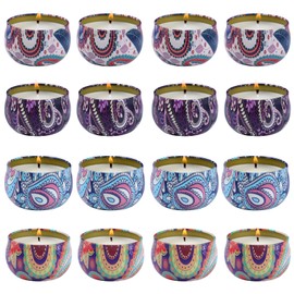 kedtui Scented Candles Gift Set, 16 Pack Aromatherapy Candle, Natural Soy Wax Travel Tin Candles for Home Scented, Ideal for Christmas, Birthday, Thanksgiving, Valentines Day Gifts