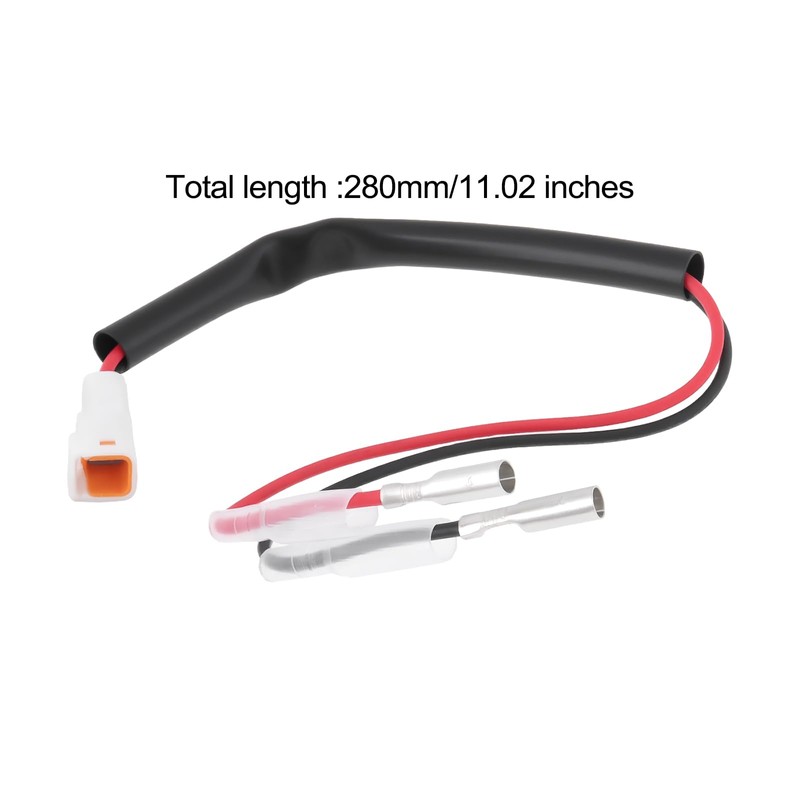 YINETTECH 2 Pieces Motorcycle Adapter Cable JWPF to Bullet Plug