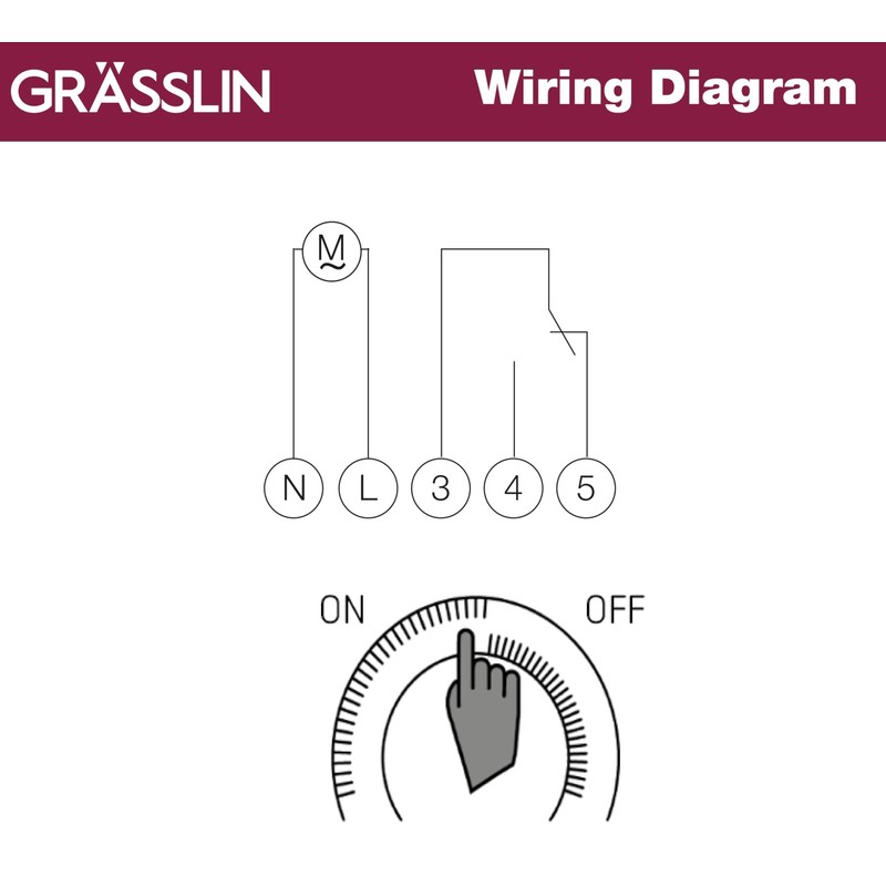 Grässlin tactic 211 E 02.79.1001.1 Analogue 1-Channel Timer for Surface-Mounted/Surface