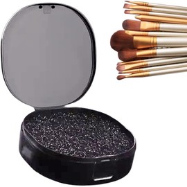 PINNKL Limpiador de brochas en seco,Limpiadores de brochas de Maquillaje Caja de Esponja de Limpieza de Cepillo cosmético seco Plantilla de Maquillaje Multifuncional, Suministros cosméticos
