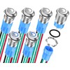 DaierTek 6Pcs Mini Round Waterproof Push Button Switch 12mm ON