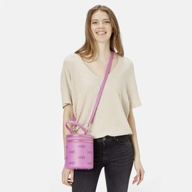 NYZE Women's Crossbody Round 100% Vegan Shoulder Bag with Handle - -