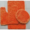 BH Home & Linen 3 Piece Shiny Chenille Bath Rugs