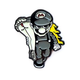 Unbranded Mario and Peach Video Game Nerd Heady Enamel Festival Hat and Lapel Pin Badge