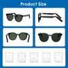 GetD Smart Sunglasses, Round Polarized Lens Bluetooth Glasses for Women/Men