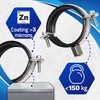Reinforced Pipe Clamps M8/M10 with Rubber Seal and Diameter 48
