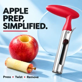 Stainless Steel Apple Corer for Fruit Prep – Serrated Core Remover with Quick-Release Lever and Ergonomic Handle