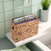 Yesland Hand-Woven Narrow Water Hyacinth Holder Wicker Basket, 15.5 x
