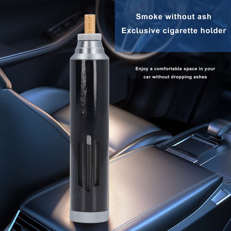 Handheld Car Ashtray Windproof Leakproof Large Capacity Portable Ashtray with
