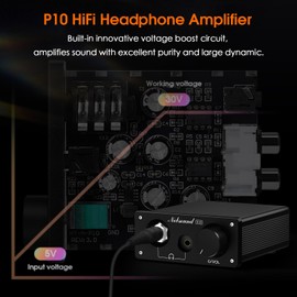 Nobsound P10 Mini Headphone Amplifier: HiFi Audio Stereo Amplifier for 24-600Ω Headphones