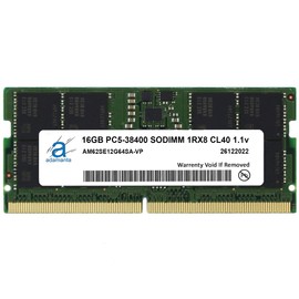 Adamanta 16GB (1x16GB) Compatible with Dell Precision 15 3581 DDR5 4800MHz PC5-38400 SODIMM 1Rx8 CL40 1.1v 262 Pin Laptop Notebook Memory Module Upgrade RAM