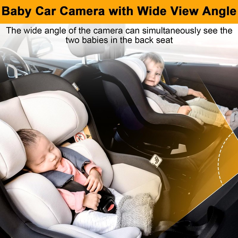 Yakry Baby Car Camera for Backseat - HD 1080P, 170°