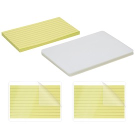 ONLYKXY 50pcs 8mil Index Card Laminating Pouches Blank Frames Thermal File Cover Bag Pocket Laminator Sheet & Paper Lined Book Tab Marker Note Pad for Work ID Note Cards Page Marks DIY Craft (Yellow)