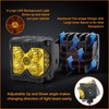 MOVOTOR Amber LED Pods, Waterproof IP68 Yellow Lens Cube Offroad