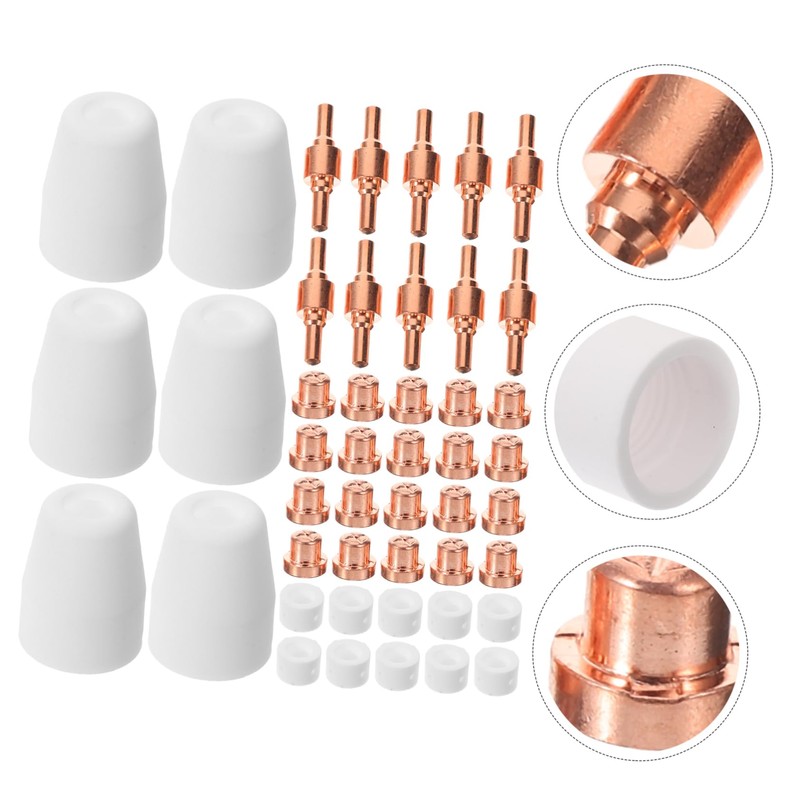 DOITOOL 1set Plasma Cutting Nozzle Tips Nozzle Protectors for Air