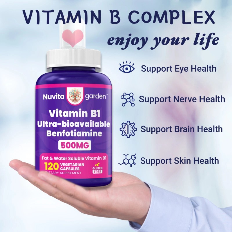 NuvitaGarden 2 Pack Benfotiamine 750mg + 500mg Couple, Vitamin B1