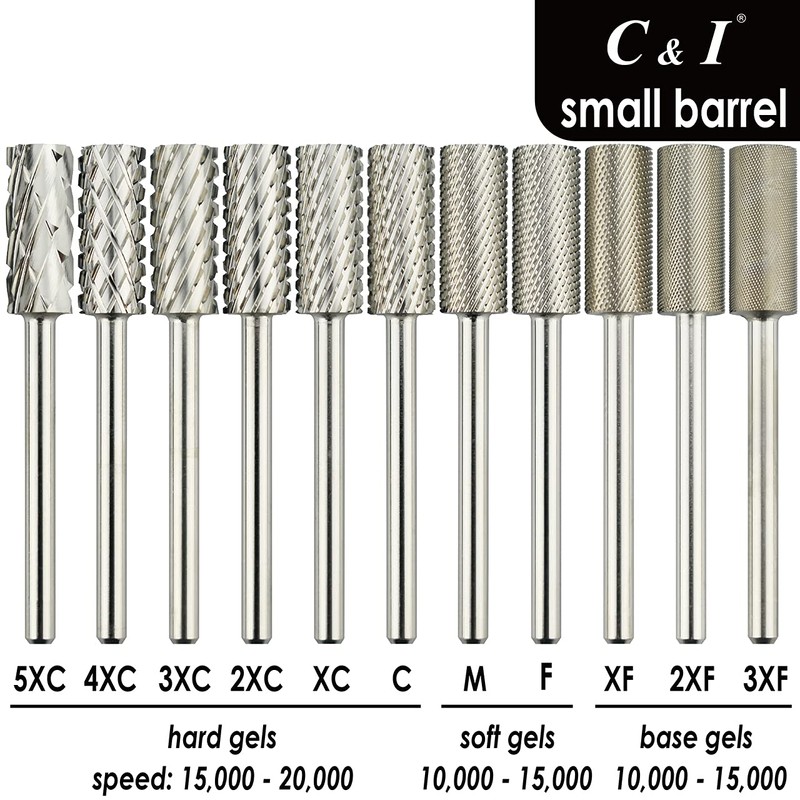C & I Small Barrel Nail Drill Bits, Professional Electric