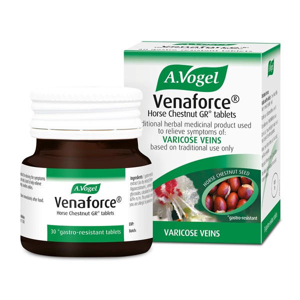 A.Vogel Venaforce Horse Chestnut Tablets | Relieve Symptoms of Varicose Veins, Tired Aching Legs, Leg Cramps & Swollen Ankles | 30 Tablets