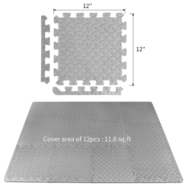 12Pcs Flooring Gym Mats and Home Gym Floor Foam Floor