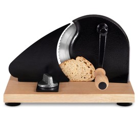 Manual Bread Slicer for Homemade Sourdough Bread, Hand Crank Bread Slicer With Scale Line, Suction Cup and Protective Cover, Adjustable Thickness