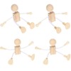 Healifty 4 statuette in legno fai da te, per dipingere,
