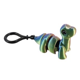 Fun Express 3 1/4" 3D-Printed Articulated Dinosaur Plastic Keychains - 6 Piece