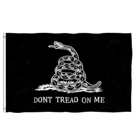 USA 3x5ft "Don't Tread On Me" Gadsden Flag 90x150cm "liberty Or Death" Tea Party Rattle Snake Gadsden Banner Flag - Color: black, Size: 3x5fts