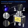 Unbranded 2x Blue LED Light 3Pin Rocker Toggle ON/Off Switch