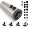 Hibbent Pull Down Faucet Head Replacement, 4-Function Kitchen Sink Spray
