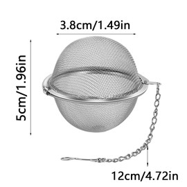 8 Pcs Stainless Steel Tea Strainer Set, Fine Mesh Tea Infuser with Extended Chain Hook, Tea Ball Infuser for Loose Leaf Tea, Spices, Seasonings, Herb Filter, Fruit Squeeze
